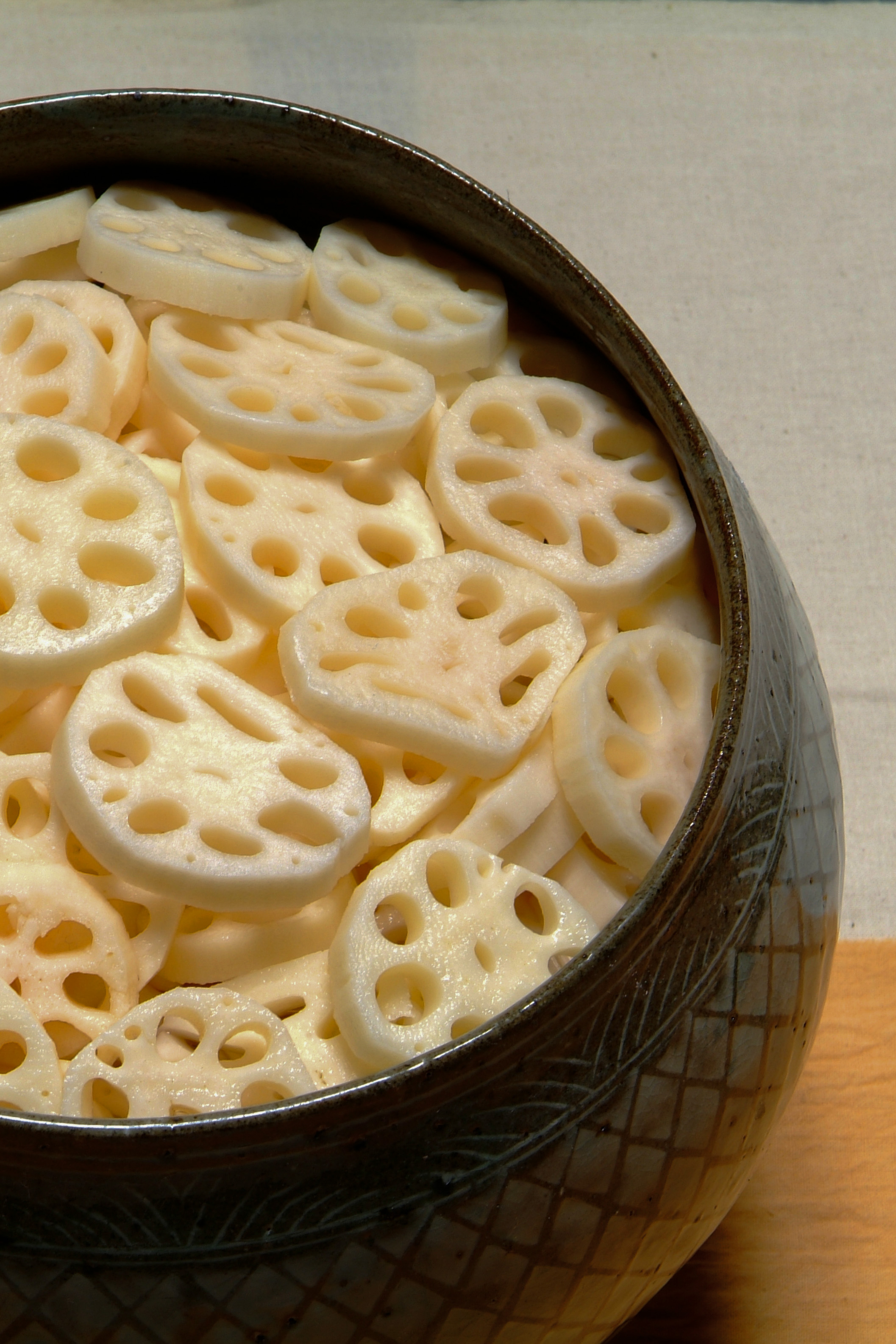 Tsuchiura lotus roots sorted after harvest